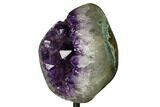 Amethyst Geode Section on Metal Stand - Uruguay #171903-4